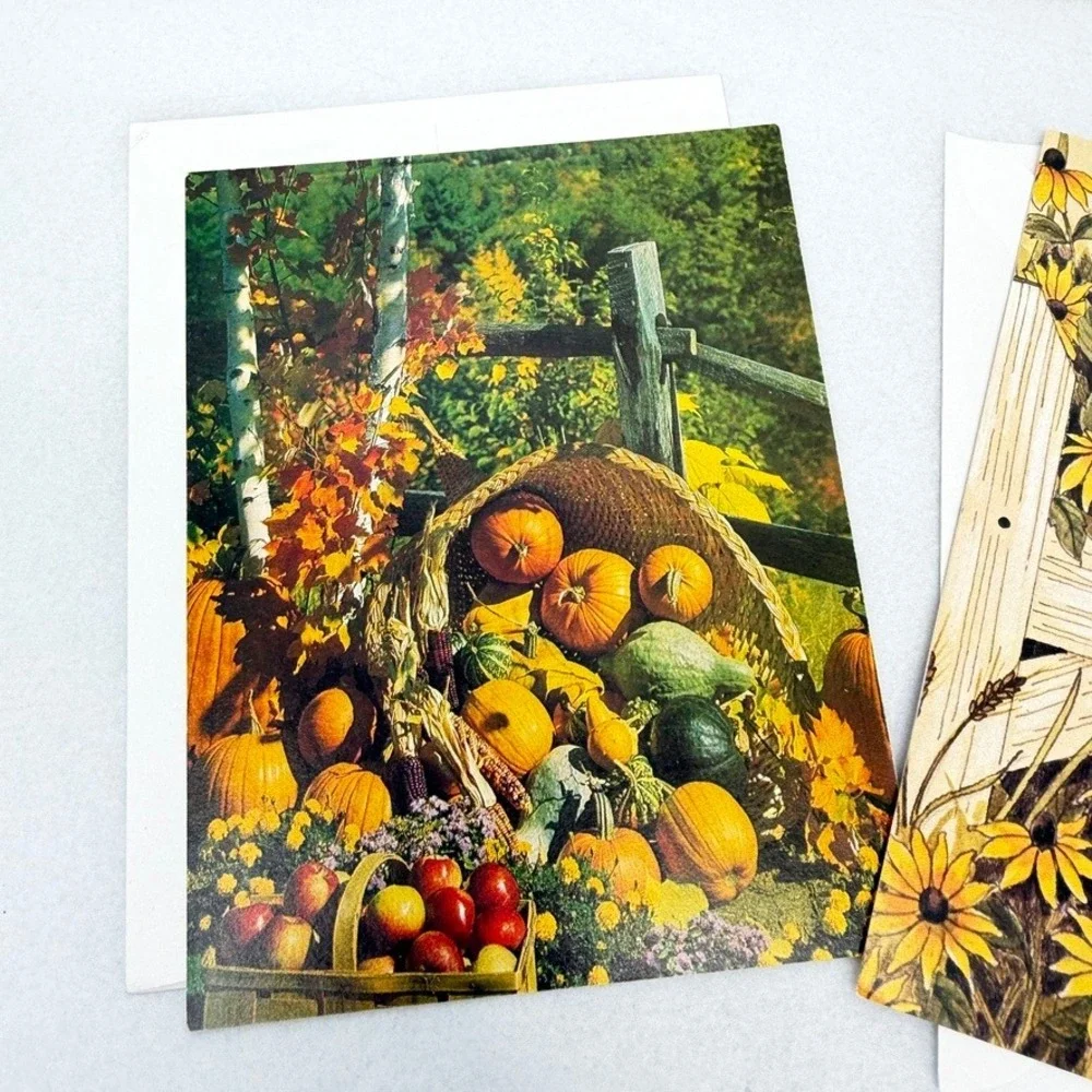 Greeting Cards LOT Mixed Occasions Birthday Seasonal Floral Fruit Nature 5pc